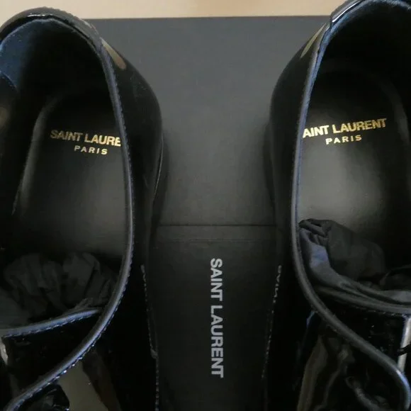 Saint Laurent Women Patent Leather Shoes Size 37.5 - Picture 4 of 10